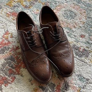 Johnston & Murphy Men's Henrick Wingtip Shoes Leather Brown size 10M